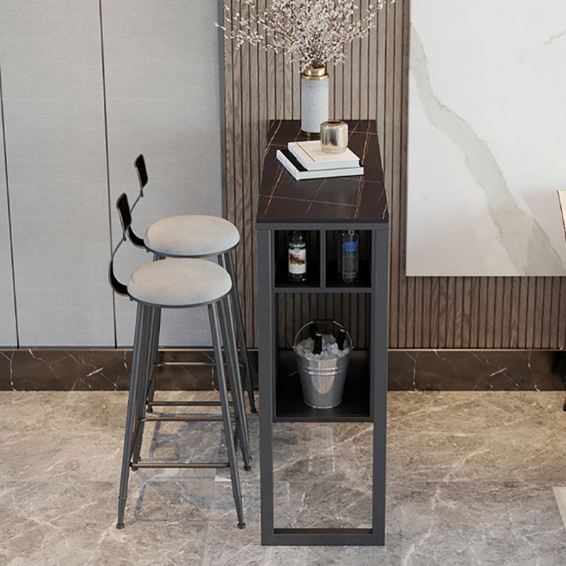 Rectangle Stone Top Counter Table Industrial 42-inch Height Table for Indoor Clearhalo 'Bar Furniture' 'Bar Tables' 'bar_tables' 'furn' 'furn_bar_tables' 'Furniture' 'furniture_bar_tables' 'Kitchen & Dining Furniture' 1200x1200_b407bf5f-4cd0-4eca-8c43-5c85207474c3