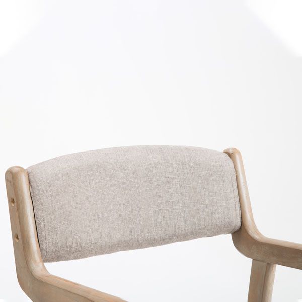 Farmhouse Rubberwood Upholstered Arm Chair Open Matte Finish Dining Chair Clearhalo ' kitchen&dining_furn' 'Dining Chairs' 'Dining Tables & Seating' 'dining_chair' 'furn' 'furn_dining_chair' 'Furniture' 'furniture_dining_chair' 'Kitchen & Dining Furniture' 'kitchen' 1200x1200_b408c1ad-1b0c-433a-8a7c-e7bec9c5f110