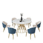 Contemporary Style Sintered Stone Dining Table Single Pedestal Base Round Table for Home Clearhalo ' dining_table' 'Dining Tables & Seating' 'Dining Tables' 'furn' 'furn_dining_table' 'Furniture' 'furniture_dining_table' 'Kitchen & Dining Furniture' 'kitchen&dining_furn' 'kitchen' 'kitchen_dining_table' 1200x1200_b409328b-4445-4cfa-9214-b2bfe3fcd906