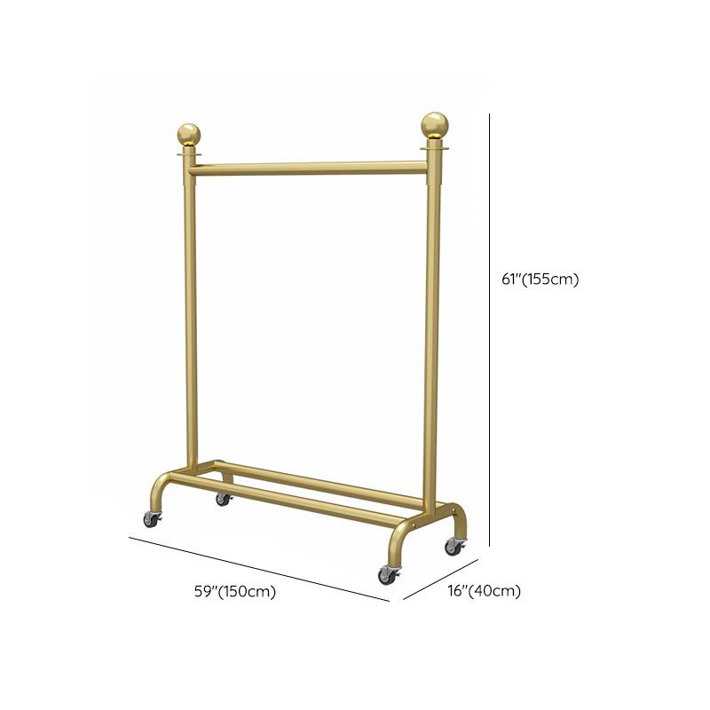 Rack de manteau contemporain métal rail suspendu étagère inférieure et crochets