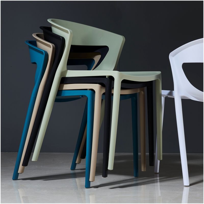 Contemporary Style Plastic Dining Chair Dining Armless Side Chairs for Kitchen Clearhalo ' kitchen&dining_furn' 'Dining Chairs' 'Dining Tables & Seating' 'dining_chair' 'furn' 'furn_dining_chair' 'Furniture' 'furniture_dining_chair' 'Kitchen & Dining Furniture' 'kitchen' 1200x1200_b40972ee-1bad-4bae-9b03-1721ef562dee