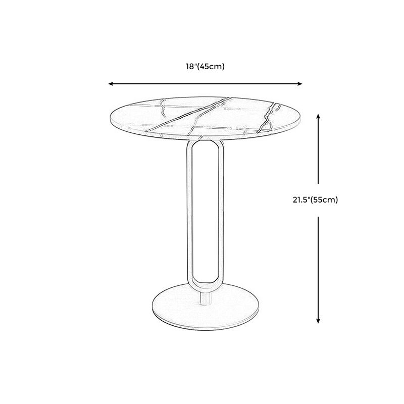 Modern Style Iron Material Base Rock Plate Table Round Side Table Clearhalo 'Coffee & Accent Tables' 'End & Side Tables' 'end_side_tables' 'furn' 'furn_end_side_tables' 'Furniture' 'Living Room Furniture' 1200x1200_b409c50e-ad6f-4693-b7df-db3916186995