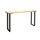 Modern Rectangle Bar Dining Table Wood Sled Bar Height Pub Table with Iron Base Clearhalo 'Bar Furniture' 'Bar Tables' 'bar_tables' 'furn' 'furn_bar_tables' 'Furniture' 'furniture_bar_tables' 'Kitchen & Dining Furniture' 1200x1200_b40a4f1e-b7bd-40d4-8602-4e411645ccc5