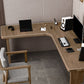 Zeitgenössischer Massivholz-Büroschreibtisch L-Form Schreibschalter für Büro