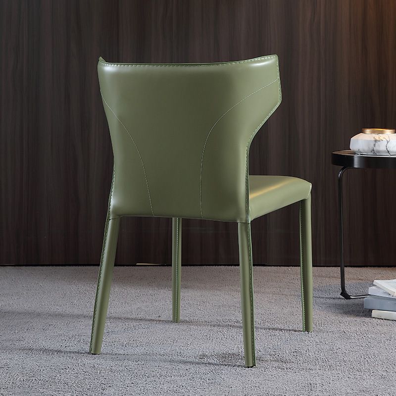 Contemporary Wingback Kitchen Dining Side Chair Metal Dining Side Chair Clearhalo ' kitchen&dining_furn' 'Dining Chairs' 'Dining Tables & Seating' 'dining_chair' 'Furniture' 'furniture_dining_chair' 'Kitchen & Dining Furniture' 'kitchen' 1200x1200_b40b3410-d53e-480e-ab00-d74ffa96e1bb