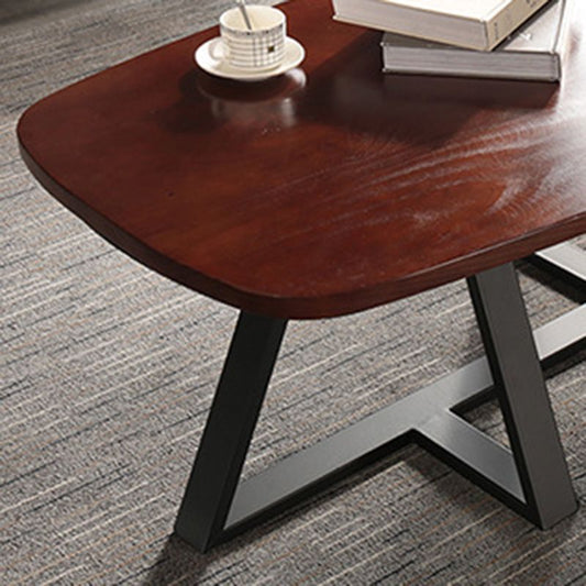 Estilo moderno 1 mesa de café individual pino madera marrón mesa de cóctel