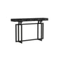 Console resistente alla macchia di rettangolo di marmo glam in nero/bianco