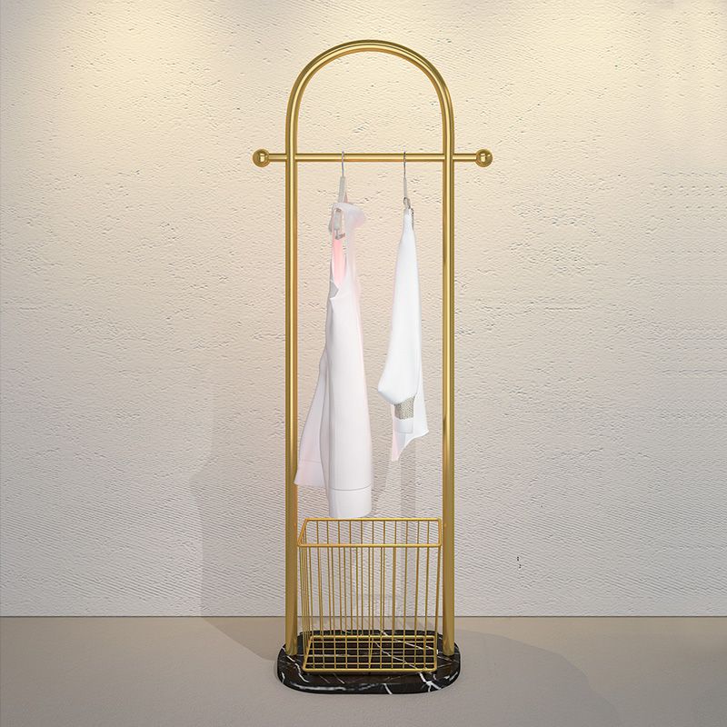 Luxurious Metallic Coat Hanger Pure Color Free Standing Marble Base Coat Rack Clearhalo 'Entry & Mudroom Furniture' 'furn' 'furn_hall_tree_coat_racks' 'Furniture' 'Hall Trees & Coat Racks' 'hall_tree_coat_racks' 1200x1200_b413b737-5962-497c-8c54-8f0982e624bd