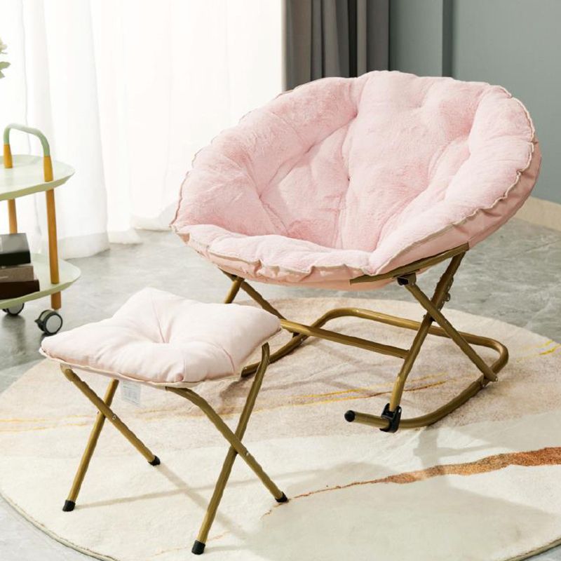 Chaise à bascule intérieure contemporaine chaise à bascule de pépinière pour salon avec ottoman