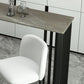 Modern Rectangle Bar Dining Table Indoor Bar Height Table with Iron Base 42-Inch Top Clearhalo 'Bar Furniture' 'Bar Tables' 'bar_tables' 'furn' 'furn_bar_tables' 'Furniture' 'furniture_bar_tables' 'Kitchen & Dining Furniture' 'kitchen&dining_furn' 'kitchen' 1200x1200_b4176aa4-9bbc-474b-a718-bf33f2430054