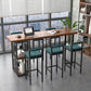 Modern de 1/4/7 piezas de mesa de barra de barra de pino de madera de pino con taburetes altos