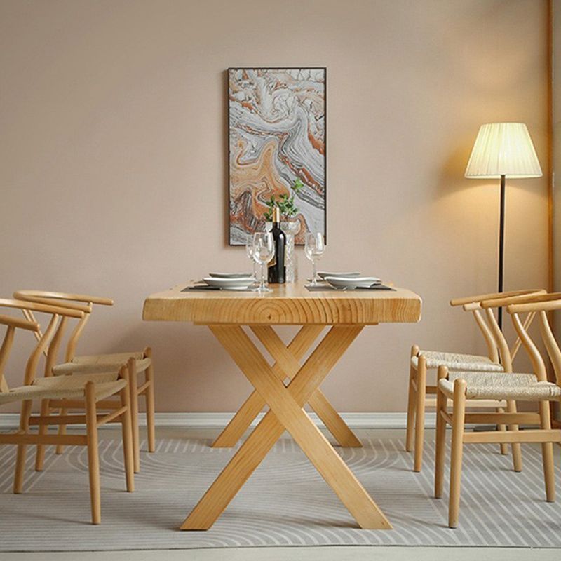 1/5 Pcs Solid Wood Dining Furniture Modern Style Dining Set for Home