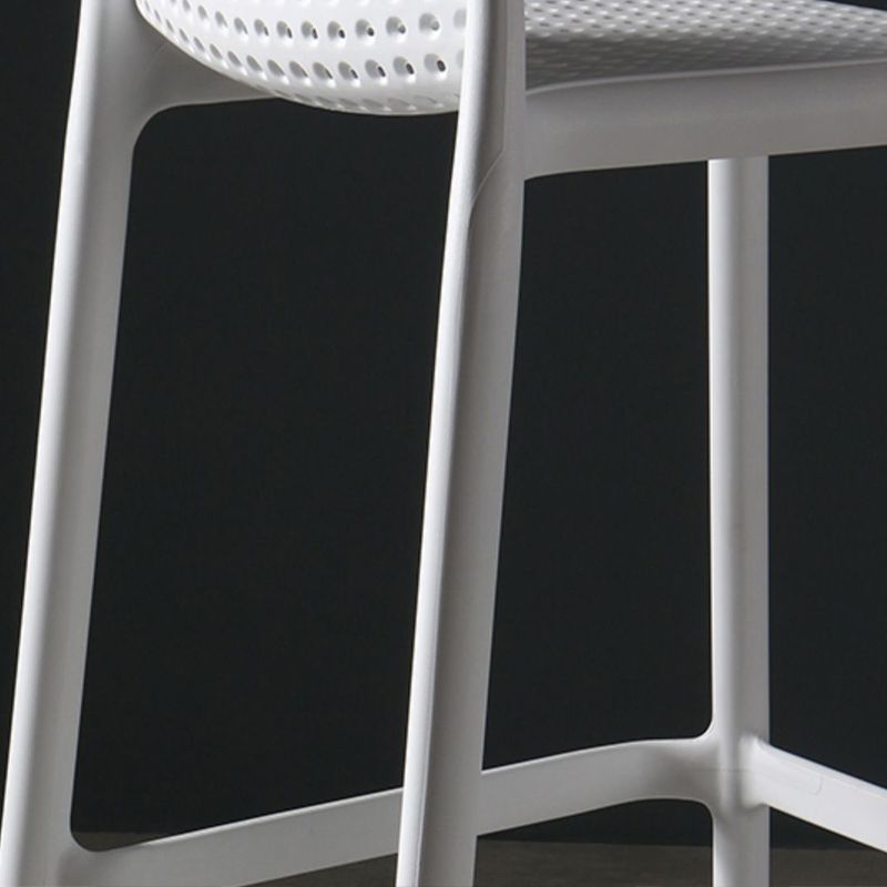 Scandinavian Plastic Barstool Plastic Counter Stool Rectangle Seat in Matte Finish Clearhalo 'Bar Furniture' 'Bar Stools' 'bar_stools' 'furn' 'furn_bar_stools' 'Furniture' 'Kitchen & Dining Furniture' 1200x1200_b41b9f89-f32e-4963-afeb-780454e1766f