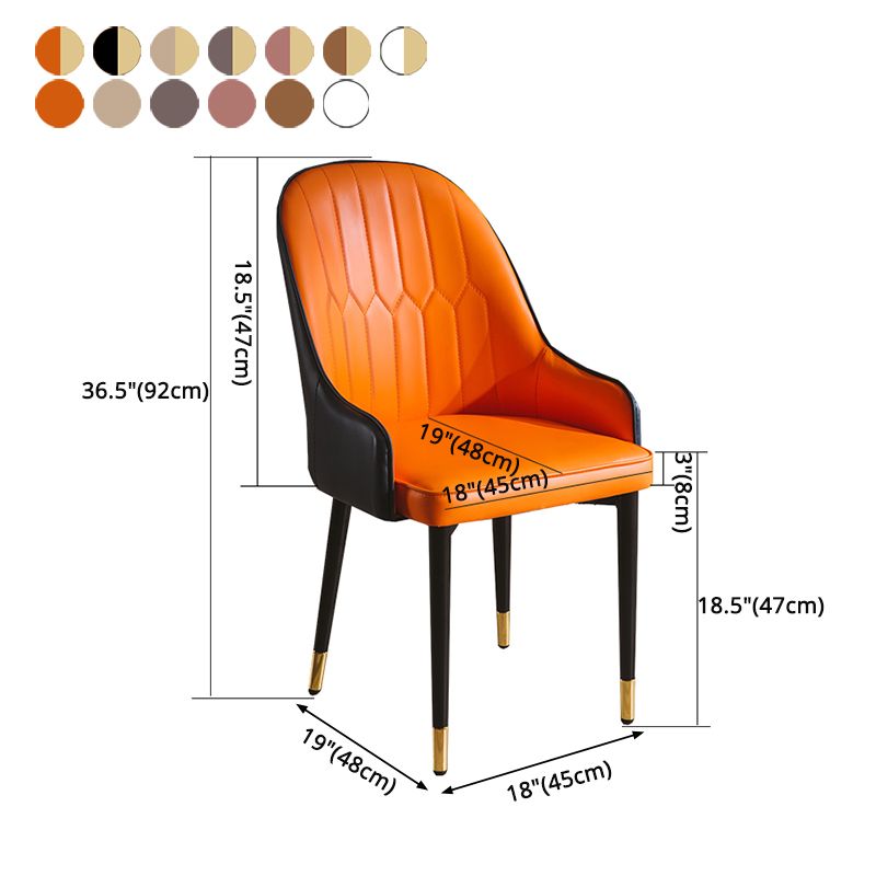 Glam Style Metal Dining Chairs Matte Finish Dining Arm Side Chair for Kitchen Clearhalo ' kitchen&dining_furn' 'Dining Chairs' 'Dining Tables & Seating' 'dining_chair' 'furn' 'furn_dining_chair' 'Furniture' 'furniture_dining_chair' 'Kitchen & Dining Furniture' 'kitchen' 1200x1200_b41c57e7-083e-4a2a-860d-af54db01c388
