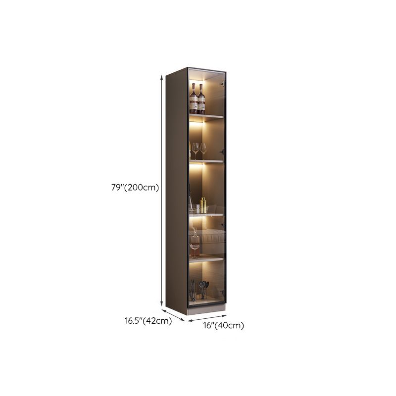 ESPETTAMENTO DI LEGNO CONTEMPOURANO PERSOGLIO DI VETRO VISUALIZZAZIONE CONTENE