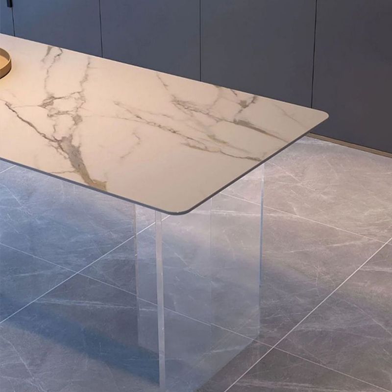 Designer Style 1/4/7 Pieces Dinette Set Acrylic Dining Table and Chairs Clearhalo 'Dining Room Sets' 'Dining Tables & Seating' 'dining_room_set' 'furn' 'furn_dining_room_set' 'Furniture' 'furniture_dining_room_set' 'Kitchen & Dining Furniture' 1200x1200_b41d378b-9cfd-4121-b549-f7e66cf05ad7