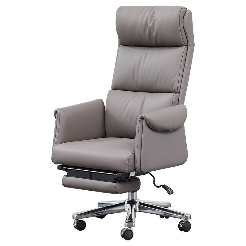 Contemporary Adjustable Faux Leather Chair Executive High Back Swivel Chair Clearhalo 'furn' 'furn_office_chair' 'Furniture' 'Office Chairs' 'Office Furniture' 'office_chair' 1200x1200_b41f4fd6-1dd1-409a-9309-a648967513b3