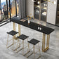 Glam Bar-height Table Solid Wood Top Pub Table for Living Room Clearhalo 'Bar Furniture' 'Bar Tables' 'bar_tables' 'furn' 'furn_bar_tables' 'Furniture' 'Kitchen & Dining Furniture' 1200x1200_b420e7fc-72b7-40e0-b326-dd5a1df0ba91