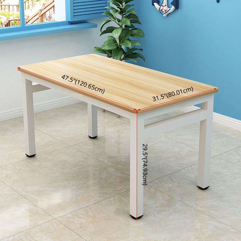 Minimalist Wooden Dining Room Set with White Base Formal Dining Table Furniture Clearhalo 'Dining Room Sets' 'Dining Tables & Seating' 'dining_room_set' 'furn' 'furn_dining_room_set' 'Furniture' 'furniture_dining_room_set' 'Kitchen & Dining Furniture' 'kitchen&dining_furn' 'kitchen' 1200x1200_b421757f-26f6-4291-859b-cbef4fceae20