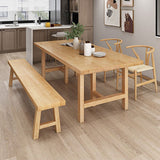 Glam Dining Table Wooden Rectangle Table with Wooden Legs for Home Use Clearhalo 'Dining Tables & Seating' 'Dining Tables' 'dining_table' 'furn' 'furn_dining_table' 'Furniture' 'Kitchen & Dining Furniture' 1200x1200_b4225a21-3209-45ba-8068-2ef5b0956535