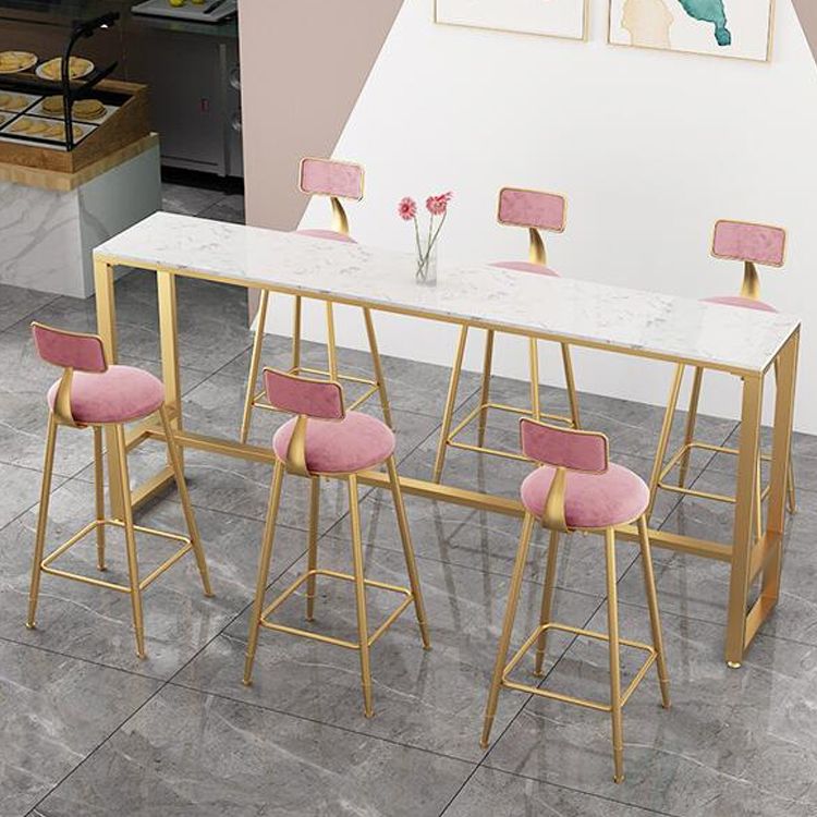 Nordic Style Sintered Stone Table Bar Counter Table for Home Clearhalo 'Bar Furniture' 'Bar Tables' 'bar_tables' 'furn' 'furn_bar_tables' 'Furniture' 'furniture_bar_tables' 'Kitchen & Dining Furniture' 1200x1200_b422f264-11b4-40fd-afd8-406915c1fa39