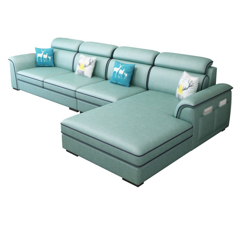 Contemporary L-Shape Sectional with Storage and USB for Apartment Clearhalo 'furn' 'furn_sectionals' 'Furniture' 'furniture_sectionals' 'kitchen' 'kitchen_sectionals' 'Living Room Furniture' 'Sectionals' 1200x1200_b423ebee-8e41-402e-99b0-e680495af47c