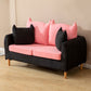 22.83" H Velvet Square Arm Modern Sofa with Tight Back slipcovered Sofa Clearhalo 'furn' 'furn_sofas' 'Furniture' 'furniture_sofas' 'kitchen' 'kitchen_sofas' 'Living Room Furniture' 'Sofa' 'sofas' 1200x1200_b4242ac9-d8b3-4213-ad9e-1c6b97ffd1a8