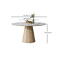 Modern Round Table White Sintered Stone Dining Table for Home Clearhalo 'Dining Tables & Seating' 'Dining Tables' 'dining_table' 'furn' 'furn_dining_table' 'Furniture' 'Kitchen & Dining Furniture' 1200x1200_b4286892-7764-4c5c-bc6a-03f6e070d899