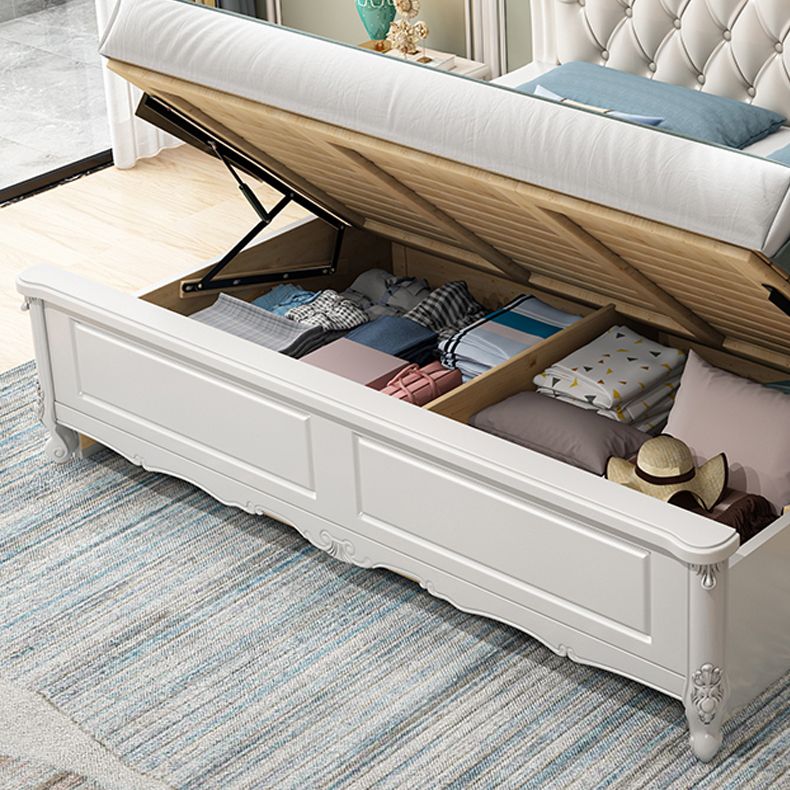 Terramella del letto del letto standard in legno solido vittoriano con gambe