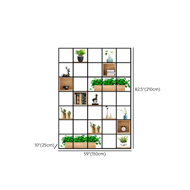 9.84" W Industrial Antique Finish Shelf Bookcase Etagere Metal Bookshelf Clearhalo 'Bookcases' 'furn' 'furn_bookcases' 'Furniture' 'Office Furniture' 1200x1200_b429f75a-3845-4270-bcbd-e698b8f74f67