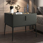 Modern 18 inch H Nightstand Faux Leather 1-ladel nachttafel met benen