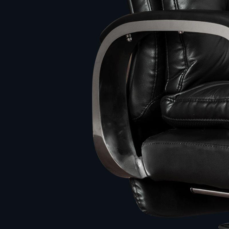 Fixed Arms Leather Desk Chair Modern Adjustable Seat Height Swivel Chair with Wheels Clearhalo 'furn' 'furn_office_chair' 'Furniture' 'Office Chairs' 'Office Furniture' 'office_chair' 1200x1200_b42b0969-b11b-42c3-ac07-448ccbfe1188