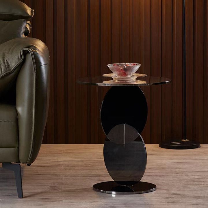 Table d'appoint rond de base de table de base de base de style moderne du milieu du siècle