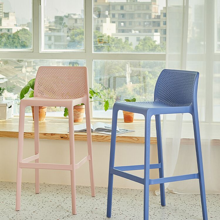 Backorst moderno sgabello da bar in plastica da bar scavato in plastica con 4 gambe