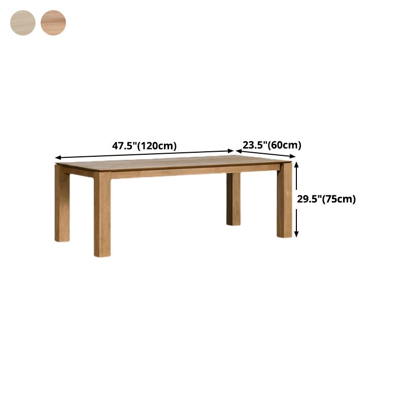 Rectangle 4 Legs Furniture Solid Wood Mid-Century Table for Dining Room Clearhalo 'Dining Tables & Seating' 'Dining Tables' 'dining_table' 'furn' 'furn_dining_table' 'Furniture' 'furniture_dining_table' 'Kitchen & Dining Furniture' 'kitchen' 'kitchen_dining_table' 1200x1200_b430b5af-bd65-4f32-9c09-1e76718dc373