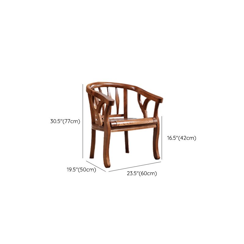 Solid Wood Frame Dining Chairs Dining Arm Chair for Dining Room Clearhalo 'Dining Chairs' 'Dining Tables & Seating' 'dining_chair' 'furn' 'furn_dining_chair' 'Furniture' 'Kitchen & Dining Furniture' 1200x1200_b4325fe7-623b-4469-bc64-adcefbe7b436