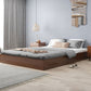 Scandinavian 7.87" Tall Solid Color Wood Bed Frame for Bedroom