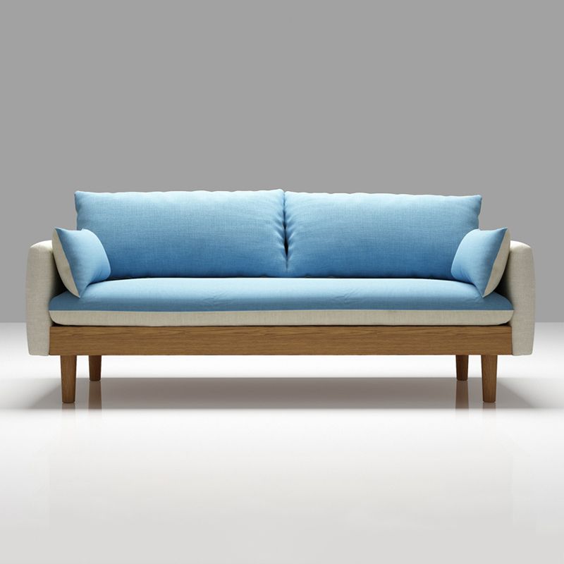 Contemporain 29.9 "H Coton Blend Square ARM SOFA pour l'appartement