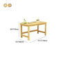 29.5" H Pine Office Desk Modern Home Writing Desk with H-shape Base
