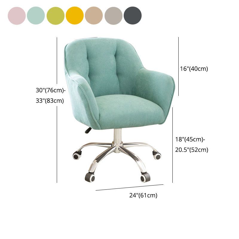 Mid Back Office Stuhl Rotatable Polstered Desk Stuhl mit Rädern