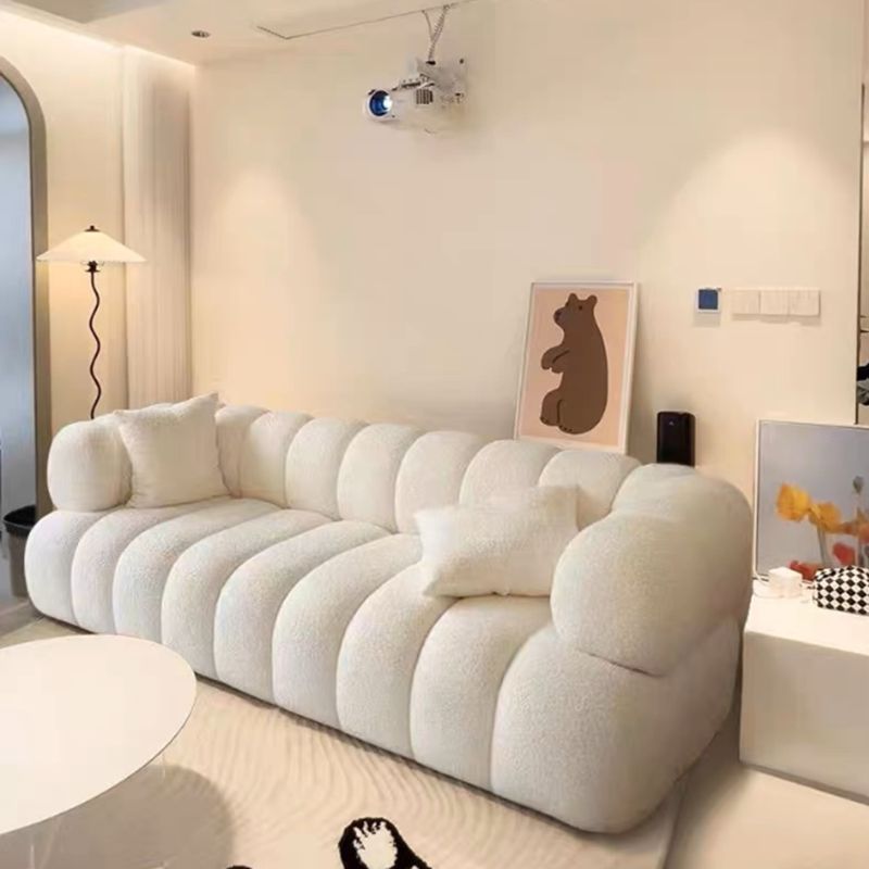 Sofa en laine de bras encastré Scandinave 23,6 "High Sofa avec oreillers