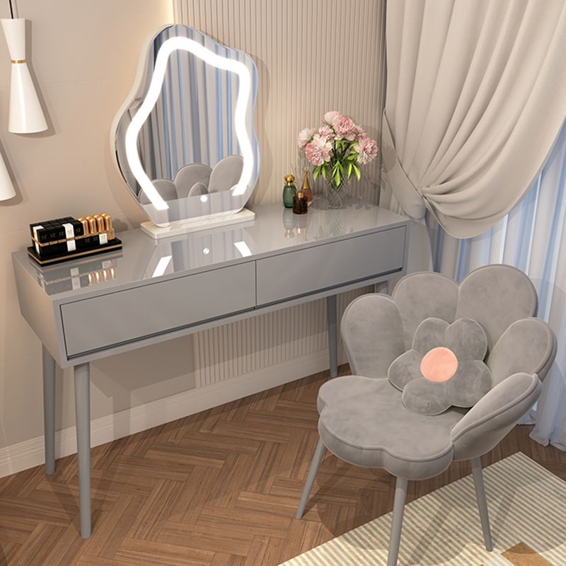 Tavolo da banco di vanità per trucco in legno contemporaneo con cassetti