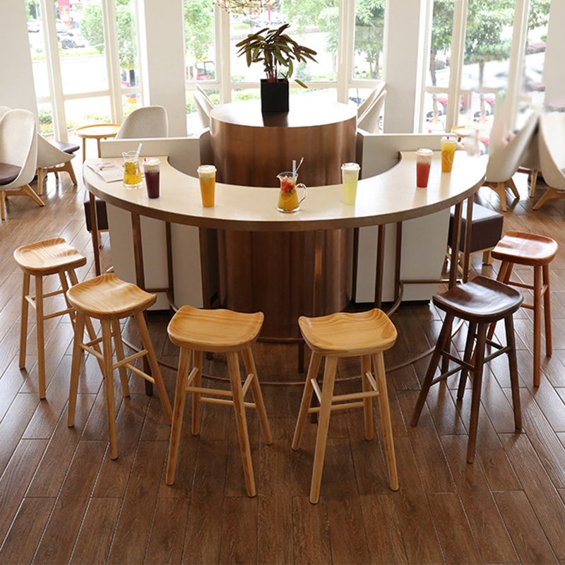 Massivholz Barhocker moderner Rückenless Counterhocker für Bristol