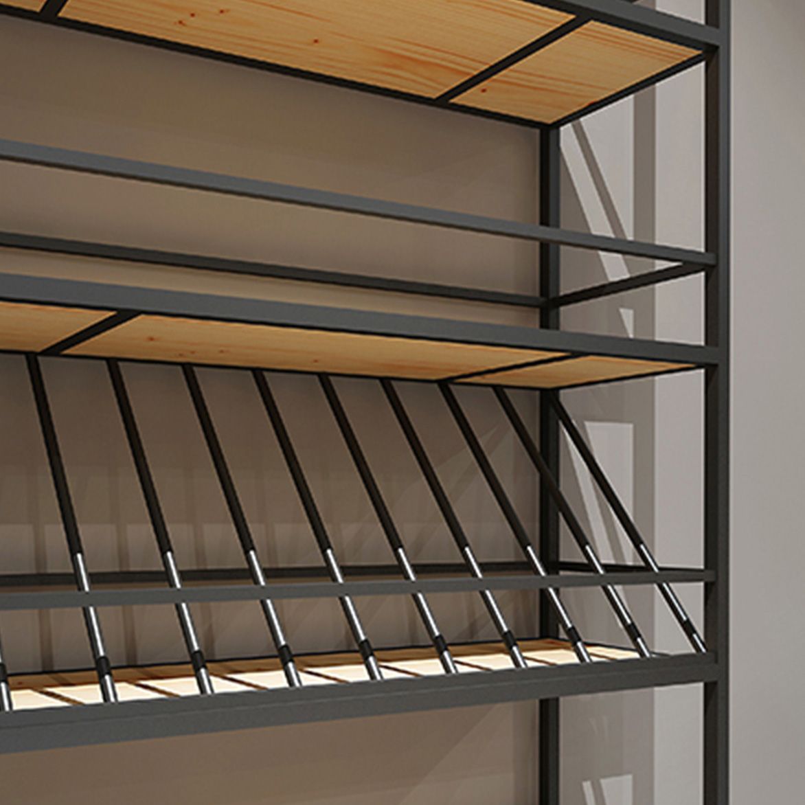 Porte-bouteille à vin industriel en bois Fabriqué le support de bouteille en bois en noir mat