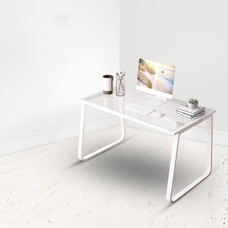 Bureau d'écriture en miroir contemporain Verre rectangulaire pour le bureau