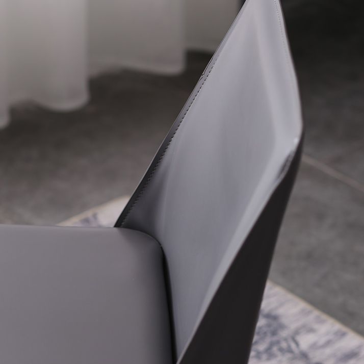 Home Leather Armless Dining Chairs Upholstered Side Chairs with Metal Legs Clearhalo ' kitchen&dining_furn' 'Dining Chairs' 'Dining Tables & Seating' 'dining_chair' 'furn' 'furn_dining_chair' 'Furniture' 'furniture_dining_chair' 'Kitchen & Dining Furniture' 'kitchen' 1200x1200_b43cb2b6-aa9c-437e-ad89-8c2aa817a43a