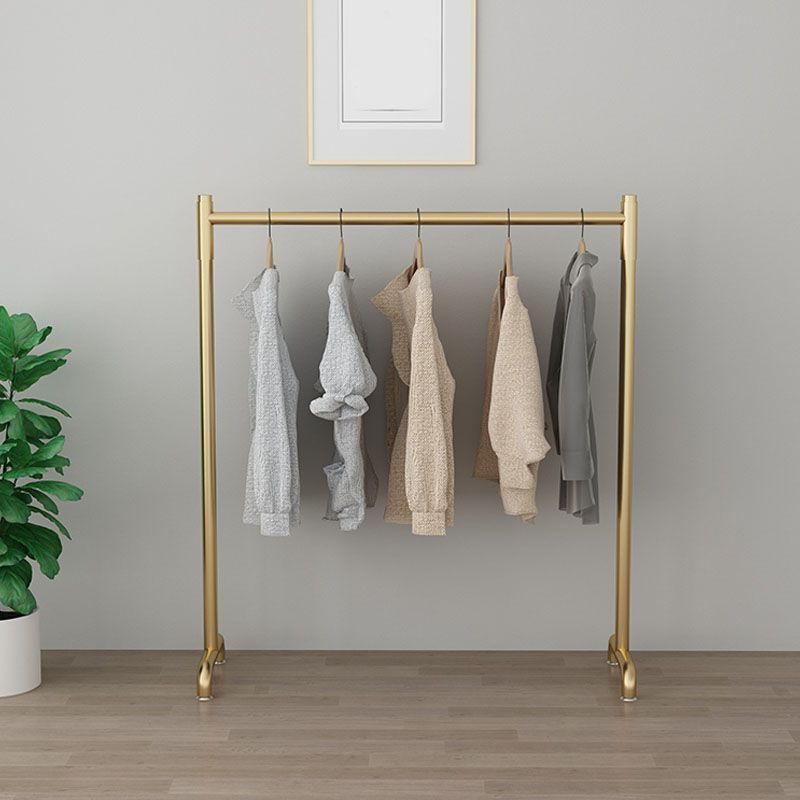 Zeitgenössischer Kleidungsregal Metall gerahmt Hanging Rail Entry Hall Tree