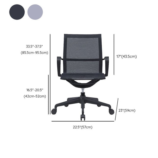 Moderne bureau stoel mesh computer stoel mid-back stoel met wielen/geen wielen