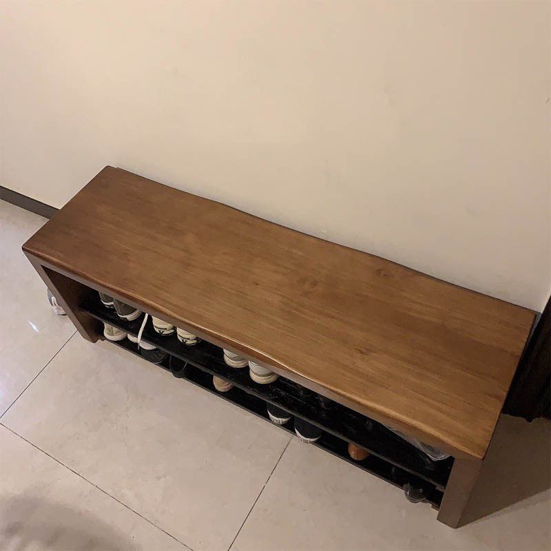 Solid Wood Rectangle Entryway Bench with Storage Entryway and Bedroom Bench Clearhalo 'Benches' 'Chairs & Seating' 'furn' 'furn_benches' 'Furniture' 'Living Room Furniture' 1200x1200_b4404004-6487-4eed-b9b5-dcd977f33e27