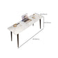Industrial Style Writing Desk Rectangular Shaped Task Desk in White for Home
